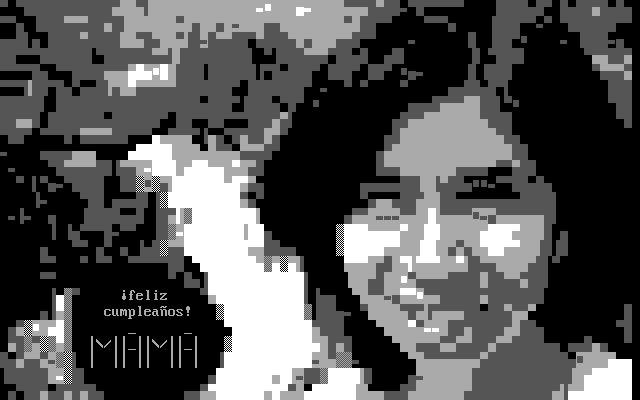 ANSI screen for my wife&#039;s birthday, created using ANSIrez.