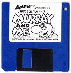 Front of a Murray and Me floppy disk.